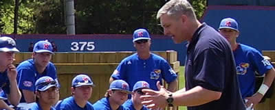 Mark Johnson with Longview baseball team